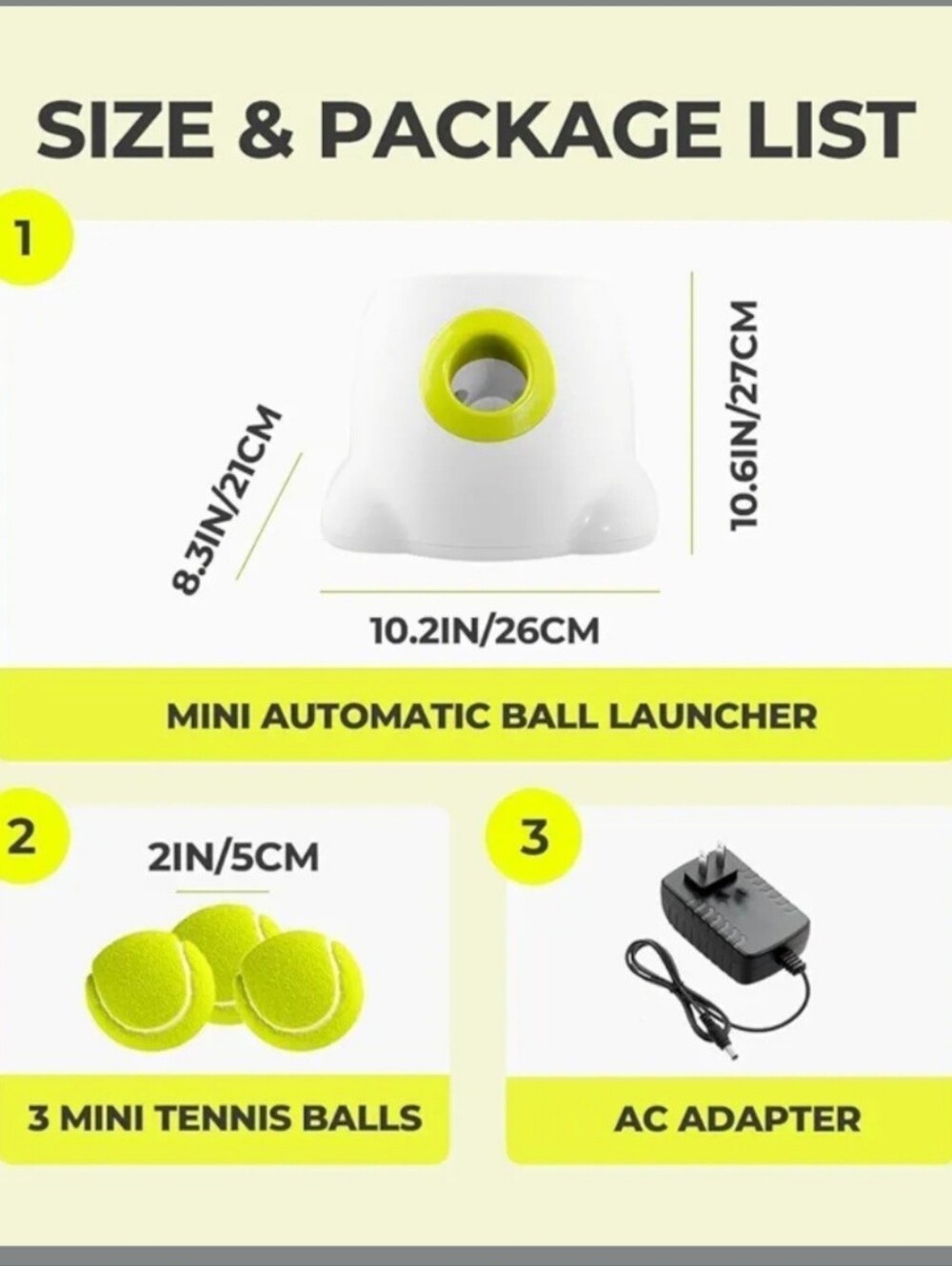 AFP All For Paws Interactive Mini Ball Launcher - White and Green - Picture 3 of 6